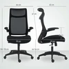 Koduva Ergonominė biuro kėdė su 3D porankiais, tinklo audinys, juoda, 108-118 cm