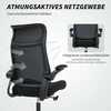 Koduva Ergonominė biuro kėdė su 3D porankiais, tinklo audinys, juoda, 108-118 cm