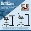 Koduva Ergonominė biuro kėdė su porankiais ir reguliuojamu pakoju, pilka, 68 x 66 x 100–120 cm