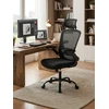 Koduva Ergonominė biuro kėdė su tinkline atrama, supimo funkcija, juoda, 62 x 62,4 x 120,4 cm
