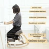 Koduva Ergonominė kėdė su atrama keliams, pilka, biržės mediena, 120 kg