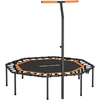 Koduva Fitness batutas su reguliuojama rankena, juodas / oranžinis, 128 x 120 x 98-126 cm