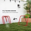 Koduva Futbolo rebounderio tinklas, sulankstomas, reguliuojamas 5 lygiais, metalas, 78 x 84 x 65-78 cm, raudonas