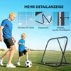Koduva Futbolo rebounderis, 78 x 84 x 65-78 cm, juodas/baltas