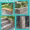 Koduva Gabionų krepšių rinkinys, 2 vnt., 100 x 30 x 30 cm, cinkuotas plienas, sidabrinis