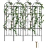 VEVOR Gėlių grotelės vijokliniams augalams, metalinės, juodos, 51 x 220 cm, 4 vnt.