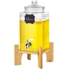 VEVOR Gėrimų dozatorius su stovu, stiklas, 5,5 l, 22 x 22 x 43 cm