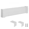 VEVOR Grindjuostinio šildytuvo priekinis dangtis XSJ-P-3, 917 mm, baltas