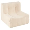 Koduva Grindų sofa, teddy pliušas ir putos, balta, 86 x 86 x 72 cm
