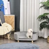 Koduva Gyvūnų sofa lova šviesiai pilka, Dutch velvet, biržos kojos, 86 x 55 x 33 cm