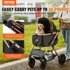 Koduva Gyvūnų vežimėlis VEVOR G10A, 4 ratų, juodas, iki 30 kg, 52 x 27 x 64 cm