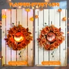 Koduva Halloween vainikas su moliūgo dizainu, oranžinis, 44 x 9 x 44 cm, plastikas
