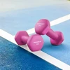Koduva Hanteliai, 2 vnt. rinkinys, 2 x 1kg, rožiniai, ketaus su neopreno danga