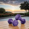 Koduva Hanteliai, 2 vnt. rinkinys, 2 x 1kg, ketaus su neopreno danga, violetiniai
