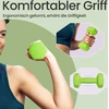 Koduva Hantelių rinkinys, 2 vnt., 2 x 2kg, ketaus su neopreno danga, žaliai geltonas