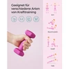 Koduva Hantelių rinkinys, 2 vnt., rožinis, ketaus su neopreno danga, 2 x 1kg, 13,5 x 6,5 cm
