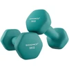 Koduva Hantelių rinkinys, 2 vnt., tamsiai žalias, ketus su neopreno danga, 2 x 3kg, 20 x 9 cm