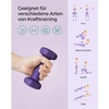 Songmics Hantelių rinkinys, 2 vnt., violetinis, ketaus su neopreno danga, 2 x 1kg