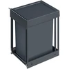Koduva Įmontuojama virtuvės šiukšliadėžė spintelei, 20 l, pilka, 34,7 x 25,7 x 43,4 cm
