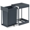 Koduva Įmontuojama virtuvės šiukšliadėžė spintelei, 20 l, pilka, 34,7 x 25,7 x 43,4 cm
