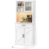 Songmics Indauja su apšvietimu, 39,7 x 80,4 x 180,3 cm, baltos debesų spalvos