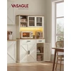 Songmics Indauja su apšvietimu ir įkrovimo stotele, 106,5 x 39,5 x 180,6 cm, balta