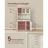 Songmics Indauja su apšvietimu ir įkrovimo stotele, 106,5 x 39,5 x 180,6 cm, balta