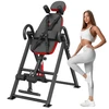 VEVOR Inversinis stalas QD003, plienas ir PU oda, raudona/juoda, iki 136 kg