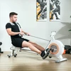 Koduva Irklavimo treniruoklis su 16 reguliuojamų lygių, LCD monitoriumi ir telefono laikikliu, baltas pilkas, 150 kg