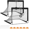 Koduva Iššokantys futbolo vartai, 2 vnt., 120 x 91 x 91 cm, stiklo pluošto strypai, juodi