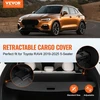VEVOR Ištraukiama bagažinės uždanga Toyota RAV4 2019-2025 5 vietų, juoda, 121 x 21 x 5 cm
