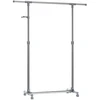 Koduva Ištraukiama drabužių kabykla su ratukais, pilka, metalas, 97–165 x 44 x 87–150 cm