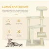 Koduva Kačių draskyklė, 100 cm, smėlio spalvos, su sizalio stulpais ir didele platforma