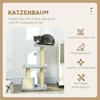 Koduva Kačių draskyklė 72 cm, šviesiai pilka, MDF, sizalis