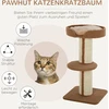 Koduva Kačių draskyklė su platformomis ir pagalvėle, 91 cm, šviesiai ruda
