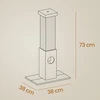 Songmics Kačių draskymo stulpas 73 cm su žaisliniu kamuoliuku, sizalio virvė, vintažinė ruda
