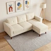 Koduva Kampinė sofa 192 cm, L formos, 3 vietų, su keičiamu šezlongu, kordas, kreminė balta