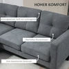 Koduva Kampinė sofa L formos, perstatoma šezlongo dalis, tamsiai pilka