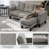 Koduva Kampinė sofa su keičiamu šezlongu, L formos, pilkai ruda, 186 x 130 x 84 cm