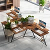 Koduva Kampinis stalas su USB ir lizdu Rustic Brown