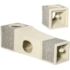 Koduva Katilų tunelis su 2 kačių nameliais, braun, beige, 98 x 30 x 30 cm