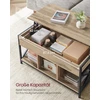 Songmics Kavos staliukas, reguliuojamo aukščio, 50 x 100 x 46,5–62 cm, kupranugario rudos ir juodos spalvos