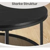 Koduva Kavos staliukas svetainei, 80 x 46 cm, grūdintas stiklas, plienas, marmuro juoda–juoda