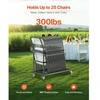 VEVOR Kėdžių vežimėlis VV44, 25 kėdėms, 136 kg, matinė juoda, 108 x 54 x 108 cm