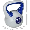 Virdulys Koduva Kettlebell svarmuo, 12 kg, plokščias pagrindas, plati rankena, plastiko danga, mėlynas, 24 x 17 x 28 cm