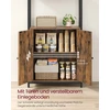 Songmics Knygų lentyna, 6 aukštų, 24 x 60 x 159,5 cm, vintažinė ruda, juoda