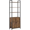 Songmics Knygų lentyna, 6 aukštų, 24 x 60 x 159,5 cm, vintažinė ruda, juoda