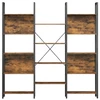 Songmics Knygų lentyna su 14 lentynų, metalinis rėmas, 158 x 24 x 166 cm, ruda-juoda