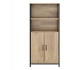 Songmics Knygų lentyna su 2 atvirais skyriais, reguliuojamomis lentynomis, 60 x 35 x 124,5 cm, ruda-juoda