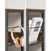 Songmics Knygų lentyna su 3 aukštais ir 9 skyriais, 30 x 100 x 103,1 cm, vintažinės rudos-juodos spalvos